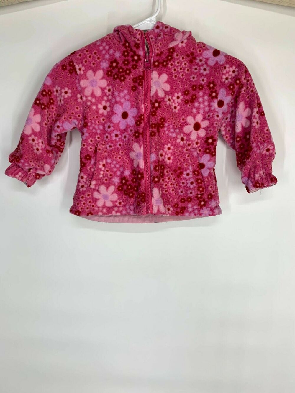 Rothschild Girl’s Pink Floral Fleece Full Zip Jacket